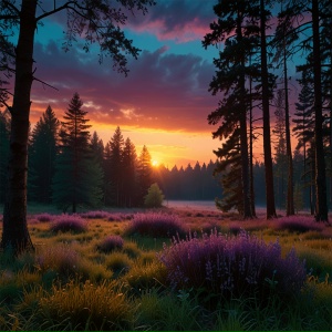 Утренний дождик, капли по листве и пение птиц